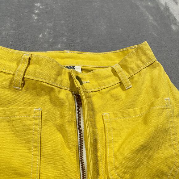 Lykke Wullf Perfected Ranch Pant 2 Yellow Patch Pockets Cotton Retro High Rise - Picture 7 of 15